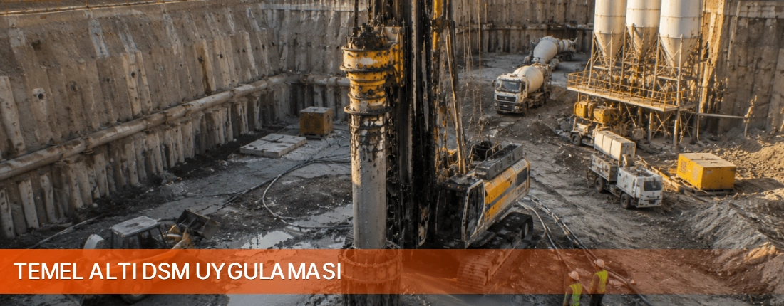 Temel Altı DSM Uygulaması Deep Soil Mixing